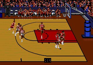 Pantallazo de Bulls vs. Blazers and the NBA Playoffs para Sega Megadrive