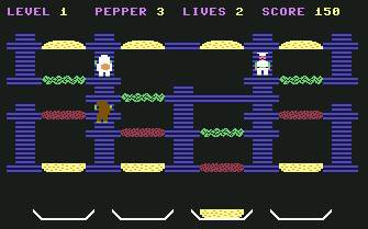 Pantallazo de Burger Time para Commodore 64