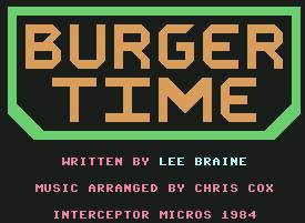 Pantallazo de Burger Time para Commodore 64