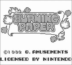 Pantallazo de Burning Paper para Game Boy