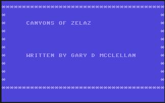 Pantallazo de Canyons of Zelaz para Commodore 64