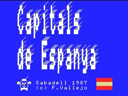 Pantallazo de Capitals De Espanya para MSX