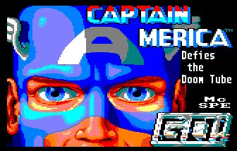 Pantallazo de Captain America Defies The Doom Tube para Amstrad CPC