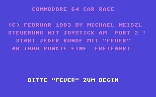 Pantallazo de Car Race para Commodore 64