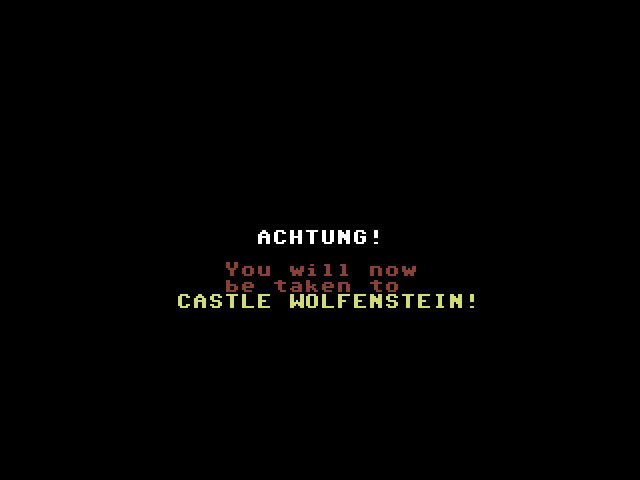 Pantallazo de Castle Wolfenstein para Commodore 64