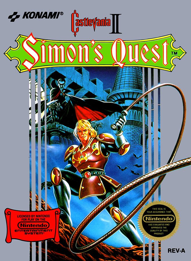 Caratula de Castlevania II: Simon's Quest para Nintendo (NES)