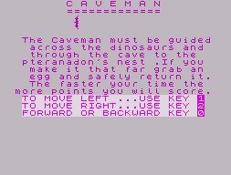 Pantallazo de Caveman para Spectrum