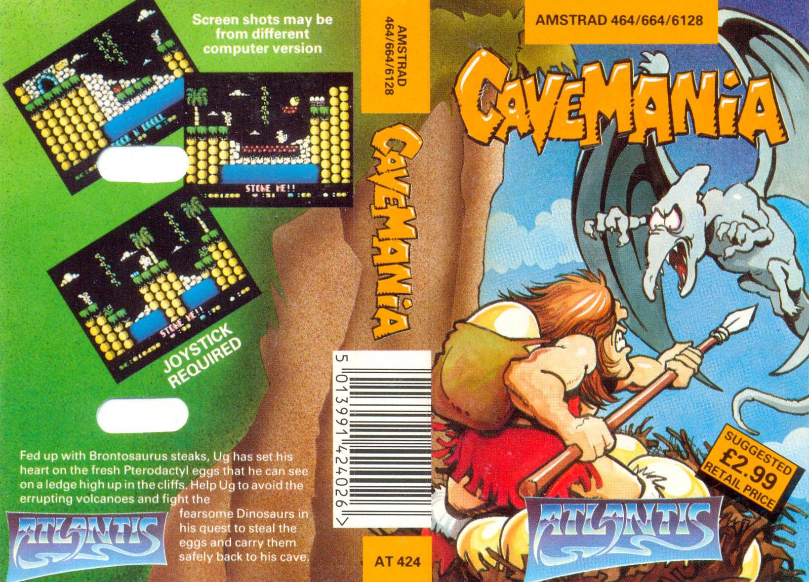 Caratula de Cavemania para Amstrad CPC