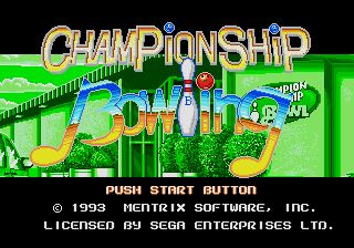 Pantallazo de Championship Bowling para Sega Megadrive