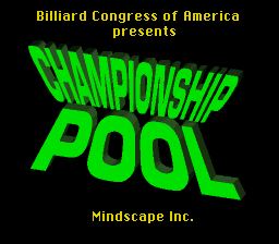 Pantallazo de Championship Pool (Europa) para Super Nintendo