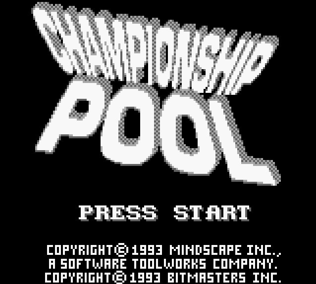 Pantallazo de Championship Pool para Game Boy