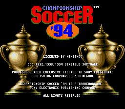 Pantallazo de Championship Soccer '94 para Super Nintendo