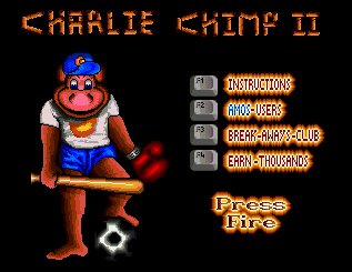 Pantallazo de Charlie Chimp II: Monkey Mayhem para Amiga