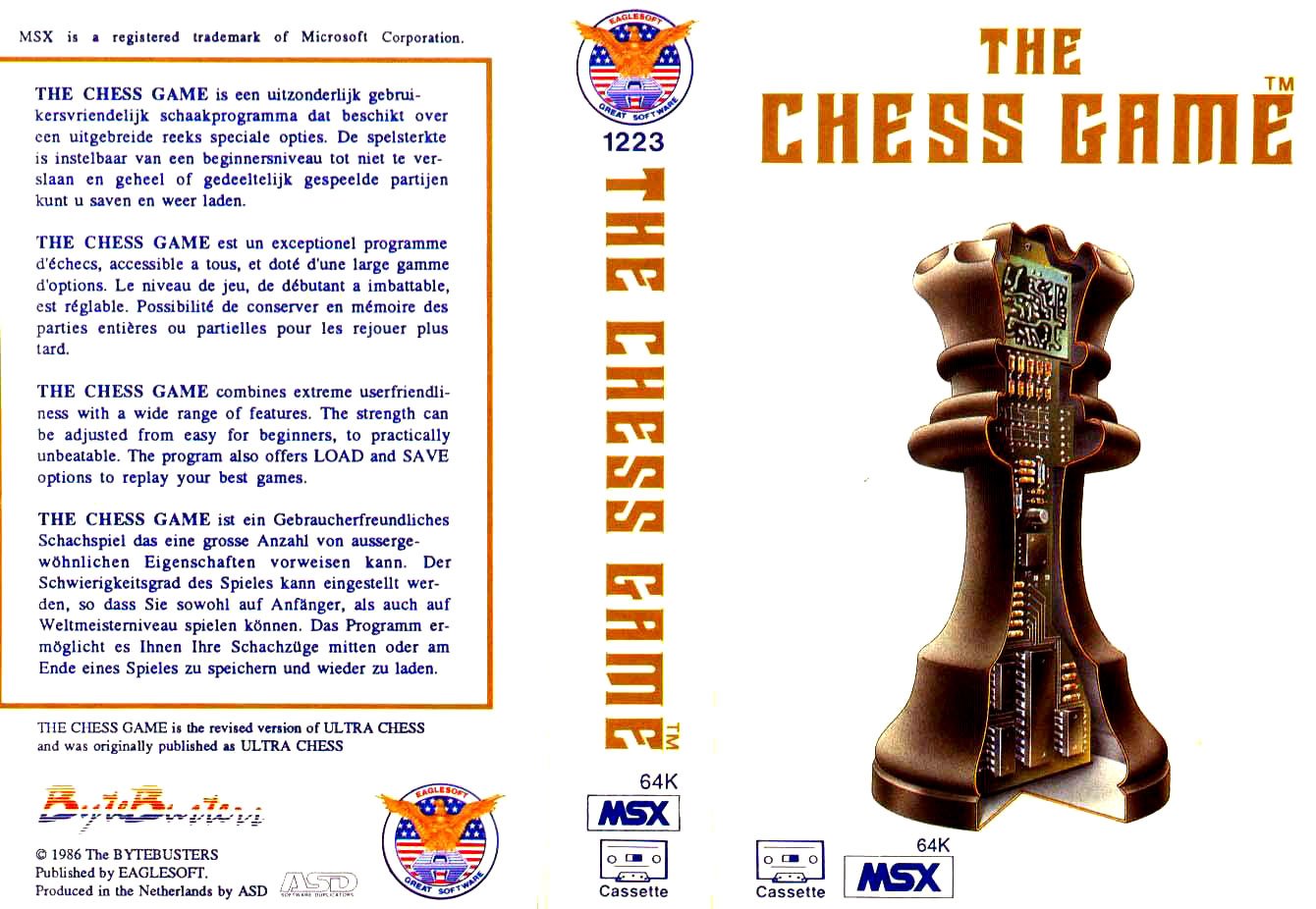 Caratula de Chess Game, The para MSX