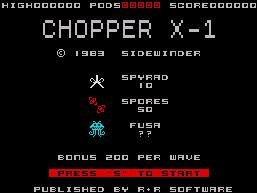 Pantallazo de Chopper X-1 para Spectrum