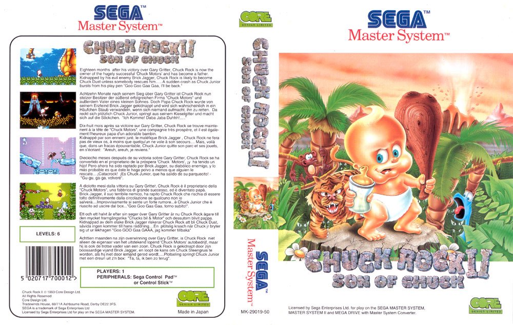 Caratula de Chuck Rock II para Sega Master System