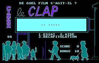 Pantallazo de Cine Clap para Amstrad CPC