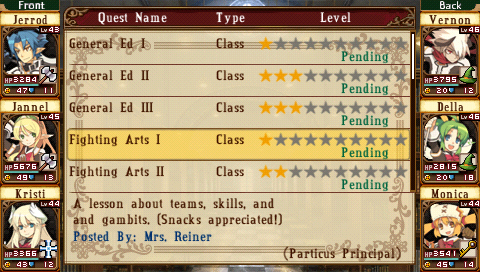 Pantallazo de Class of Heroes para PSP