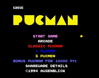 Pantallazo de Classic Pucman para Amiga