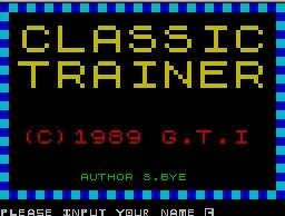 Pantallazo de Classic Trainer para Spectrum