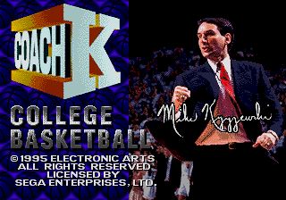 Pantallazo de Coach K College Basketball para Sega Megadrive