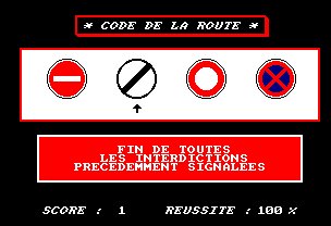 Pantallazo de Code De La Route para Amstrad CPC
