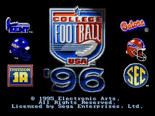 Pantallazo de College Football USA 96 para Sega Megadrive