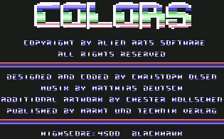 Pantallazo de Colors para Commodore 64
