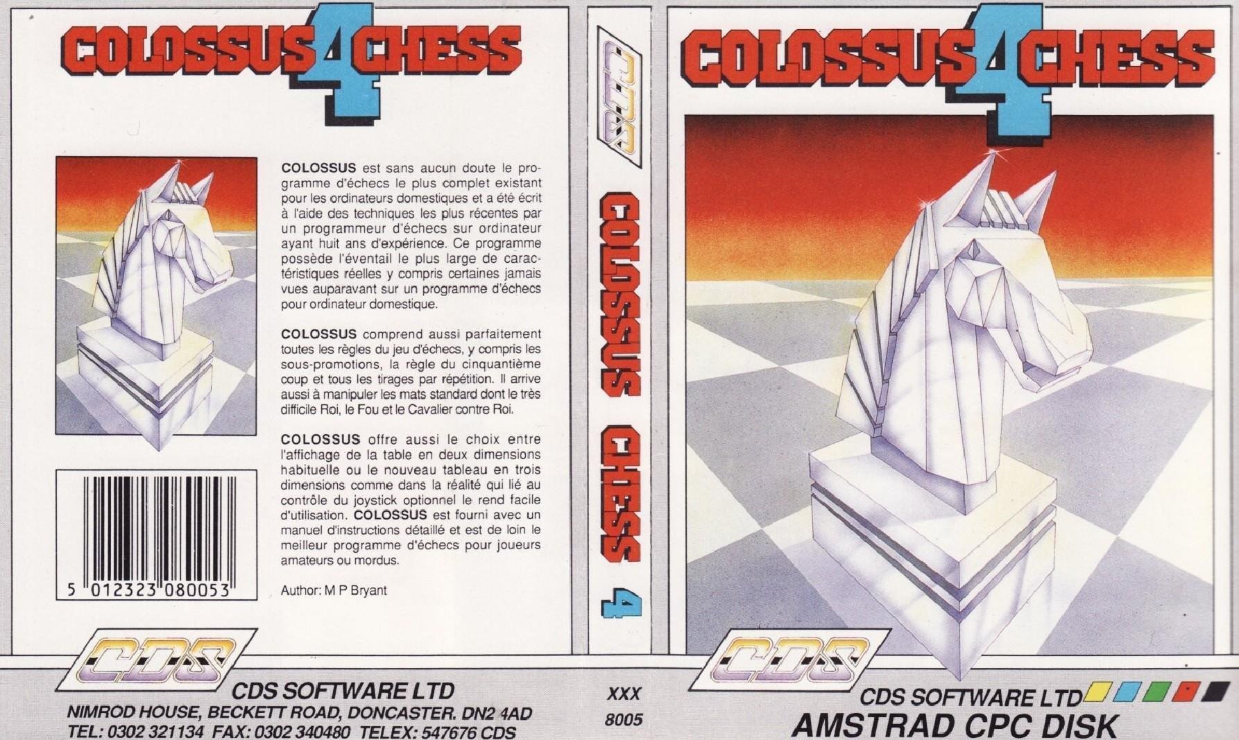 Caratula de Colossus Chess 4 para Amstrad CPC