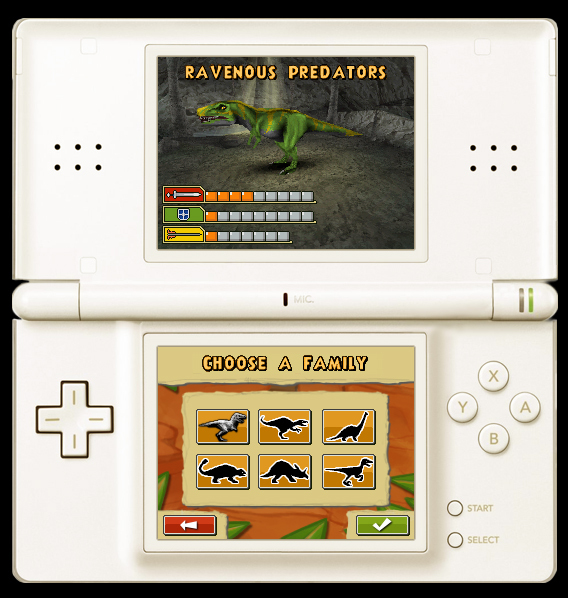 Pantallazo de Combate de Gigantes: Dinosaurios para Nintendo DS