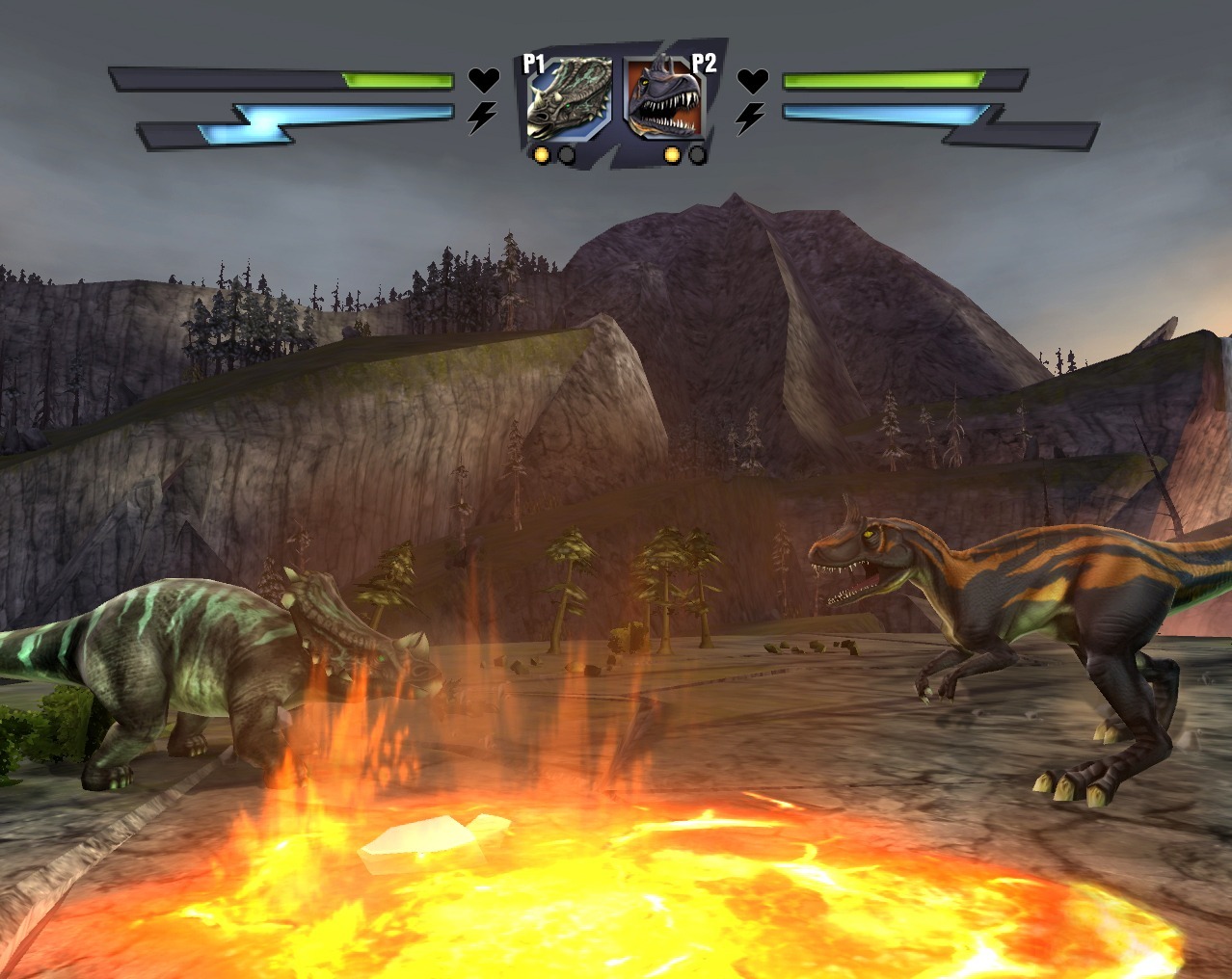 Pantallazo de Combate de Gigantes: Dinosaurios para Wii