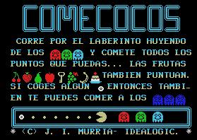 Pantallazo de Comecocos para MSX