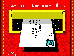 Pantallazo de Computer Christmas Card para Spectrum