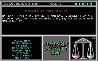 Pantallazo de Computer Maniac's Diary 1989 para Atari ST