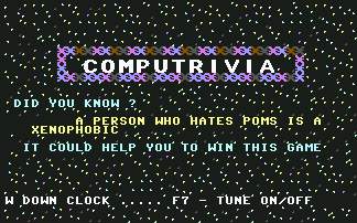Pantallazo de Computrivia para Commodore 64