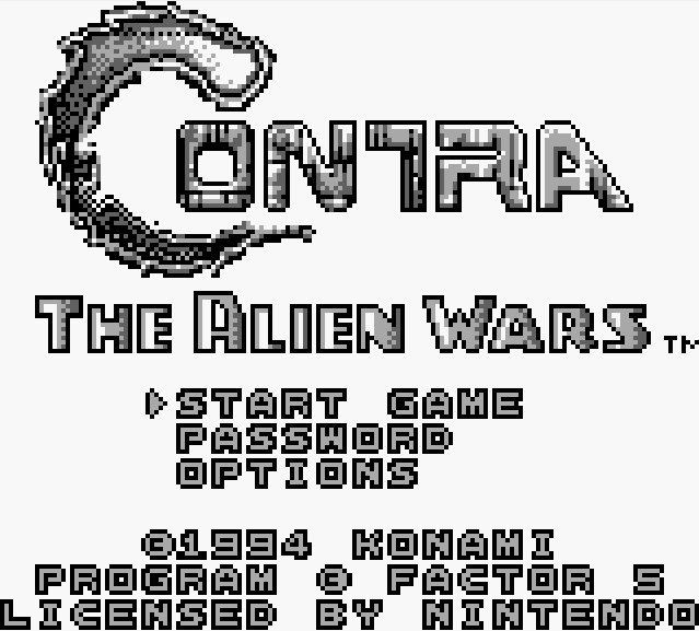 Pantallazo de Contra: The Alien Wars para Game Boy