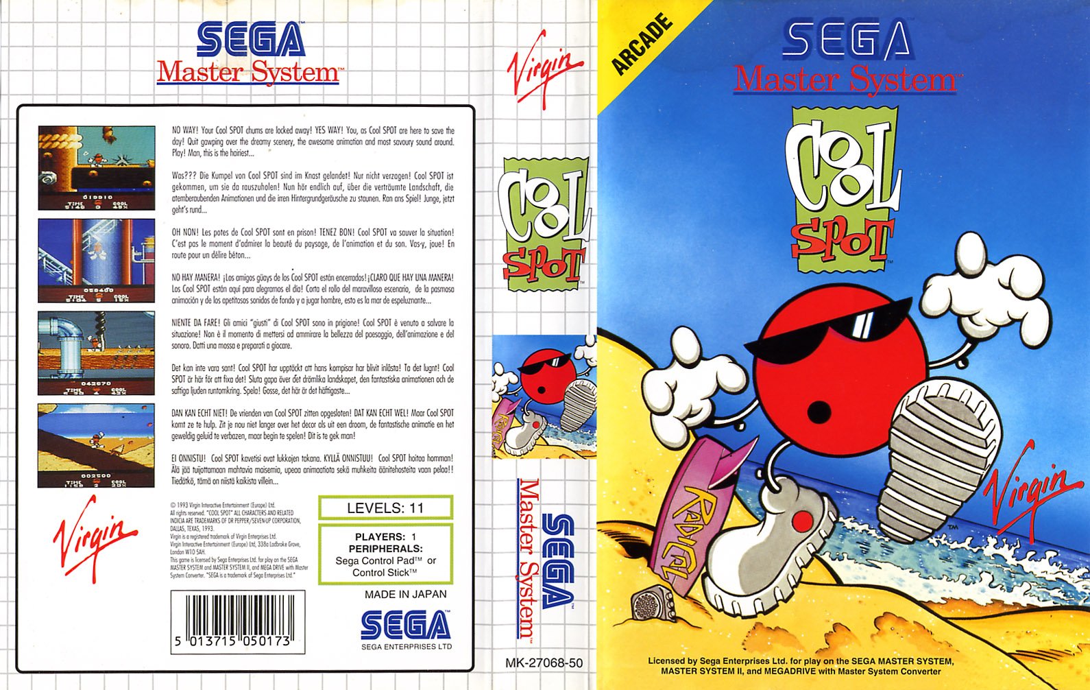 Caratula de Cool Spot para Sega Master System