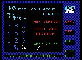 Pantallazo de Courageous Perseus para MSX