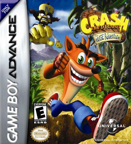 Caratula de Crash Bandicoot: The Huge Adventure para Game Boy Advance