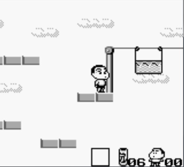 Pantallazo de Crayon Shin-Chan 2: Ora to Wanpaku Gokko Dazo para Game Boy