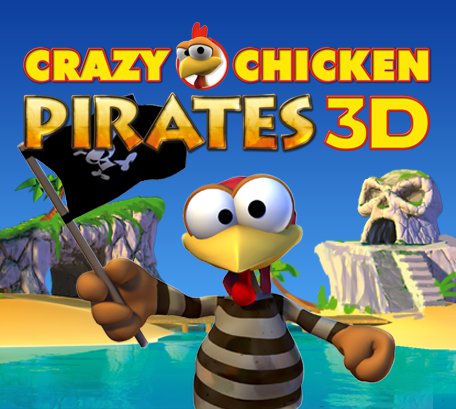 Caratula de Crazy Chicken Pirates 3D para Nintendo 3DS