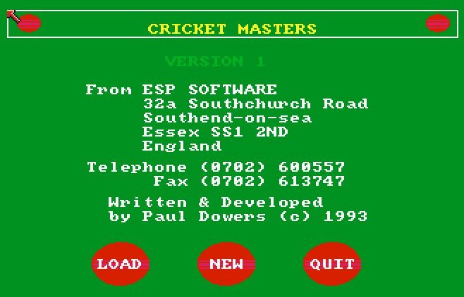 Pantallazo de Cricket Masters para Amiga