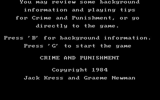 Pantallazo de Crime and Punishment para PC