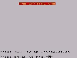 Pantallazo de Crystal Orb, The para Spectrum