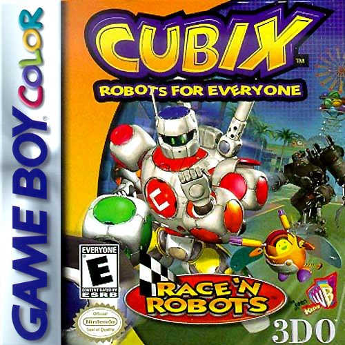 Caratula de Cubix Robots For Everyone - Race'n Robots para Game Boy Color