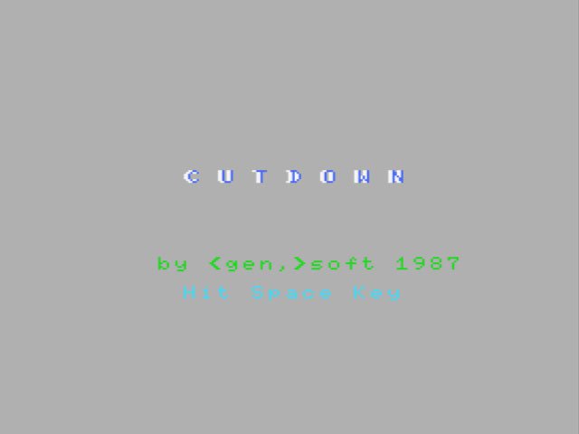 Pantallazo de Cutdown para MSX