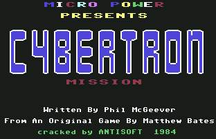 Pantallazo de Cybertron Mission para Commodore 64