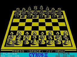 Pantallazo de Cyrus 2 Chess para Spectrum