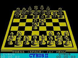 Pantallazo de Cyrus 2 Chess para Spectrum