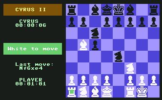 Pantallazo de Cyrus II Chess para Commodore 64